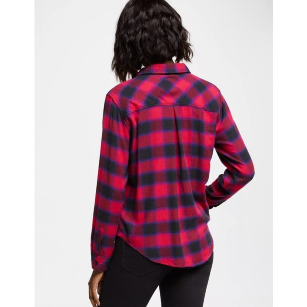 Rails Milo Flannel Button Down Shirt In Black Che… - image 3